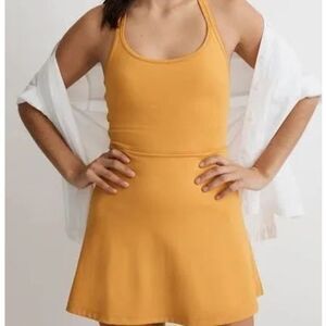 NWT Madewell Women's Yellow Tungsten Glow Flex Cutout Fitness Dress‎ Size XS